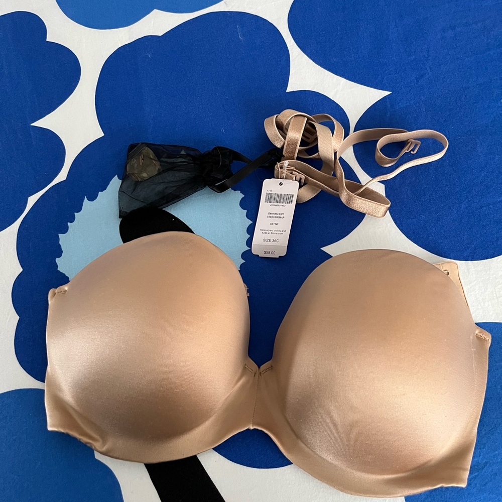 Soma Enhancing Shape strapless pushup Bra with matching and clear straps